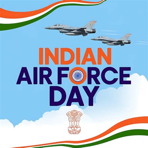 Indian Air Force Day Celebration Vector Image Illustration Premium Ai