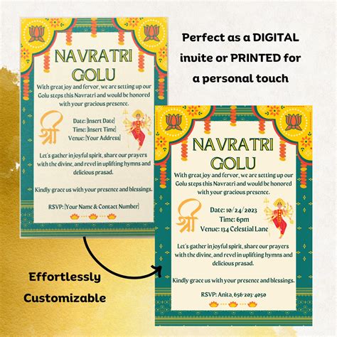 Customizable Navratri Golu Invitation Digital Navratri Invite Unique