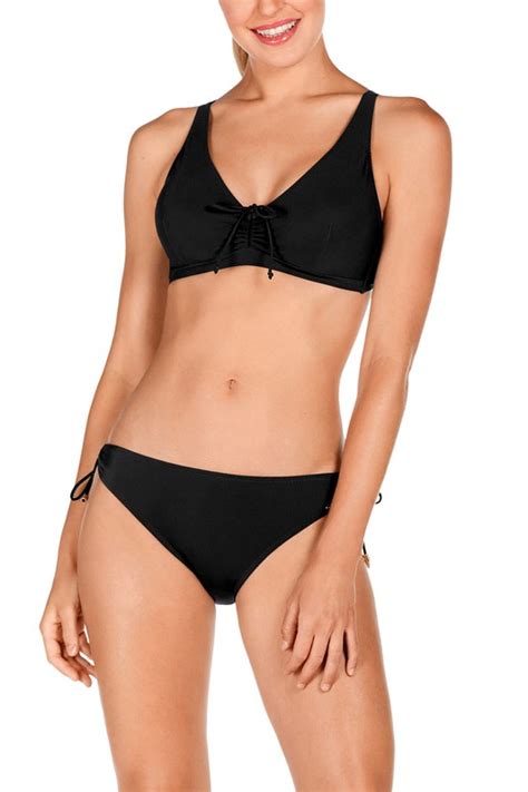 Bikini Dolores Cortés Negro Tipo Top Tienda Azulik