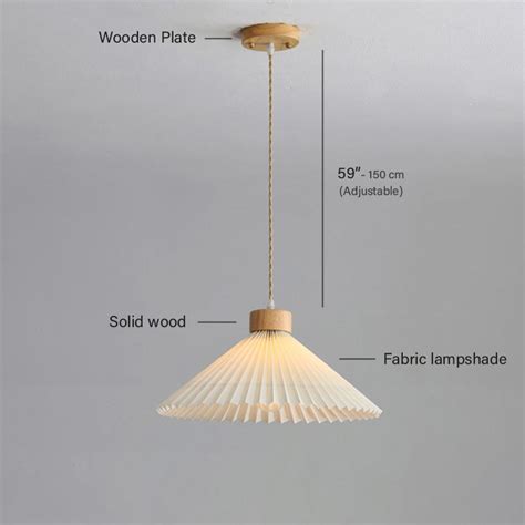 Modern Beige Pleated Pendant Light Ping Lighting