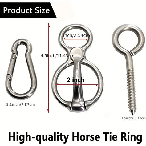 Humane Safe Horse Tie Ring Quick Release Eye Bolt Prevents Temu Australia