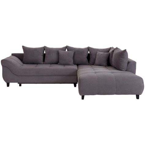 Livetastic Ecksofa Grau Textil Sitzer F Llung Schaumstoff