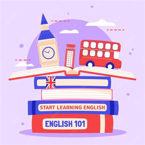 Free Vector | English book illustration design