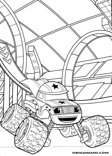 Livrinho Para Colorir Blaze And The Monster Machines Fazendo A