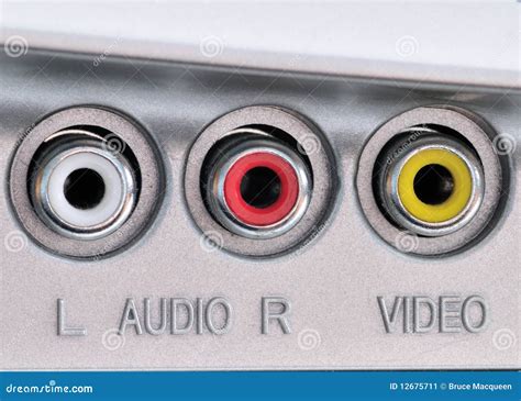 Audio Video Jacks Stock Image Image Of Jacks Electronics 12675711