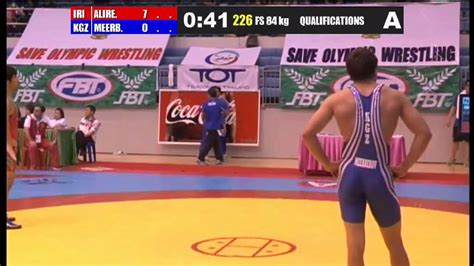 A Karimi IRI Vs B Merbekov KGZ 84kg Qualifications 2013 Asian