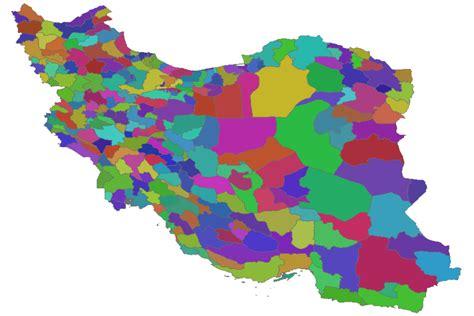 دانلود شیپ فایل شهرستان های ایران ️ مدرسه سنجش از دور