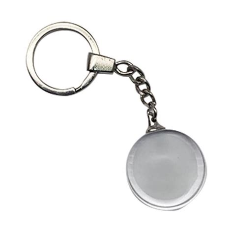 Crystal Keyring Round Titan Jet Africa