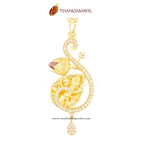 Gold Pendant from Thangamayil Jewellery ~ South India Jewels