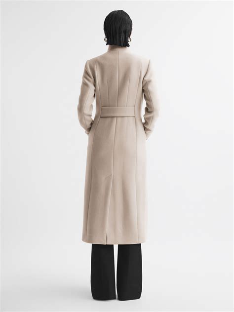 Reiss Mischa Tailored Wool Blend Longline Coat Reiss