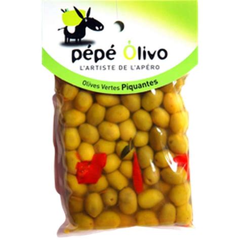 Olives Vertes Piquantes Pepe Olivo G La Belle Vie Courses En