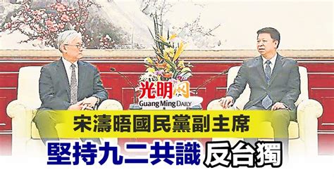 宋涛晤国民党副主席 坚持九二共识反台独 Nestia