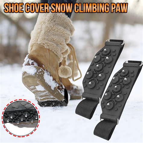 Snow Grips Grippers Shoes Strap Boots Spikes Universal Metal Studs