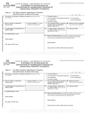 Fillable Online Form N A Rev Statement Of Withholding On