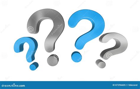 Blue And Grey Question Marks 3d Rendering Stock Illustration Illustration Of Doubt Learn