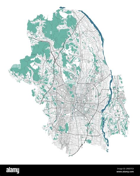 Utsunomiya Mapa Mapa Detallado Del Rea Administrativa De La Ciudad De