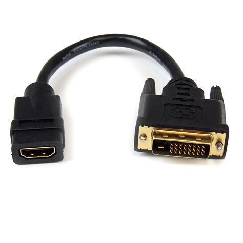 STARTECH HDDVIFM8IN Cable Adaptador HDMI Hembra A DVI Macho