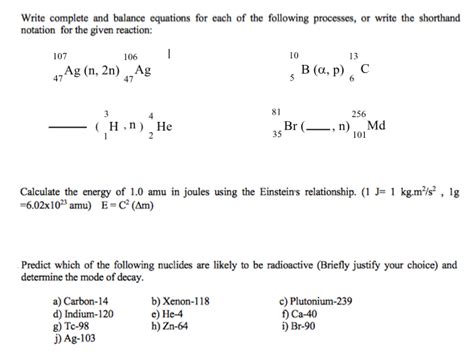 Solved Write Complete And Balance Equations For Each Of The Chegg