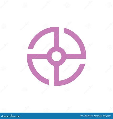 Circle Geometric Rotation Arrow Logo Vector Stock Vector