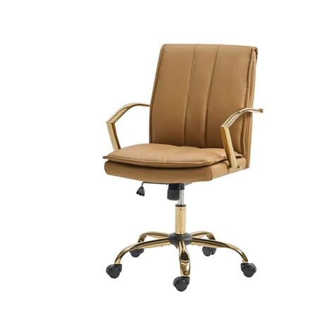 Jayden Creation Carlos Camel Modern Leather Rocking Office Chair With