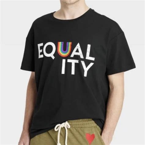 Gay Pride Shirts New Gay Pride Equality Black Tshirt Lgbtqia Rainbow Unisex Tee Pride Parade