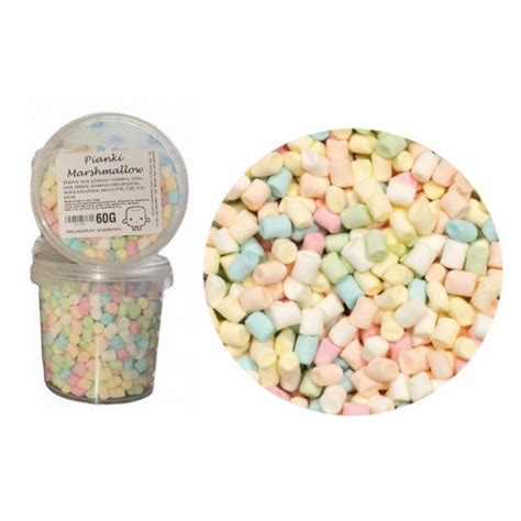 Mini pianki Marshmallow do deserów kolorowe 60g