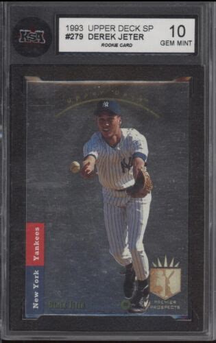 Upper Deck Sp Derek Jeter Foil Rookie Card Rc Ksa Gem Mint