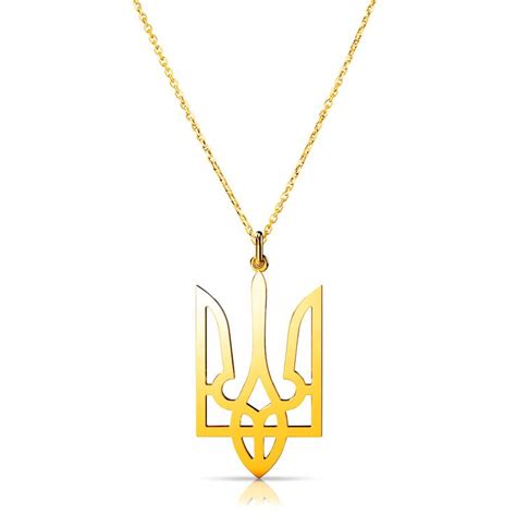 Tela Jewelry Ukrainian Trident Trizub Necklace Genuine Sterling