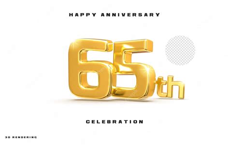 Premium PSD | 65 happy anniversary celebration