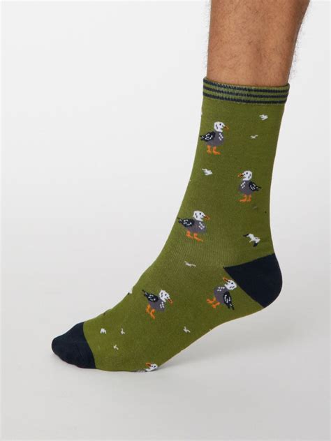 Chaussettes Bambou Et Coton Bio Motif Mouettes