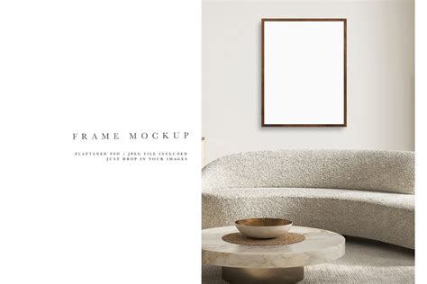 Frame Mockup #2502, Brown Portrait Frame Graphic by Kzara Visual ...