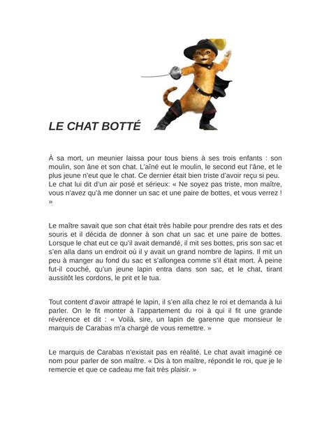 Le chat botté Nathalie Lebeau Library Formative