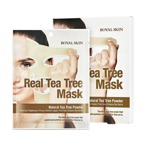 Маска для лица Royal Skin Real Tea Tree Mask с чайным деревом, 5 шт*25 ...