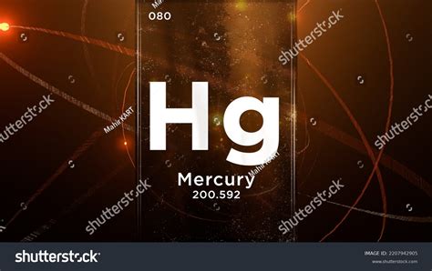 Mercury Hg Symbol Chemical Element Periodic Stock Illustration ...