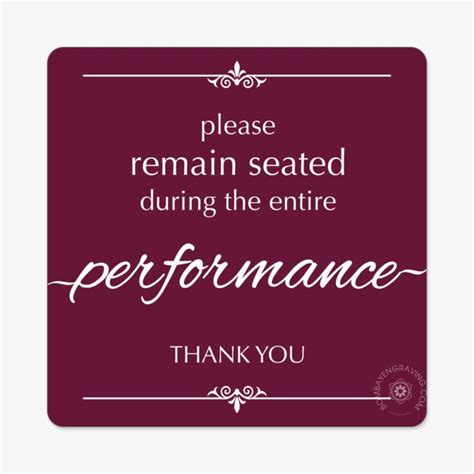 Funny restroom sign remain seated during entire performance