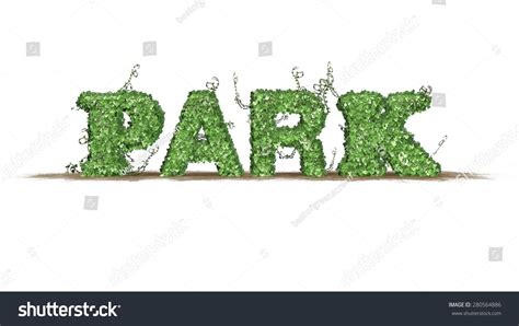 Park Logo Green Ivy Leaves Separated Stock Illustration 280564886