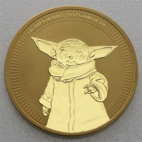 Goldm Nze Oz Baby Yoda Star Wars Niue Kaufen