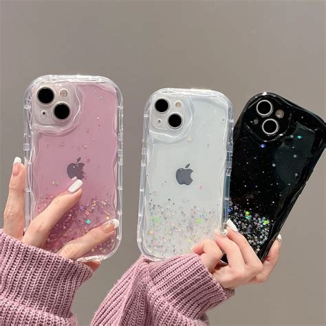 Luxury Gradient Sequins Clear Glitter Phone Case For Iphone 14 13 12 11 Pro Max Mini X Xr Xs Max