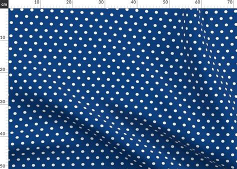 Royal Blue And White Polka Dots Spoonflower