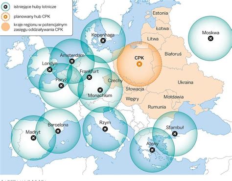 Najwi Ksze Huby Lotnicze W Europie Z Uwzgl Dnieniem Cpk