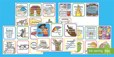 Properties Of Materials Question Cards F Science