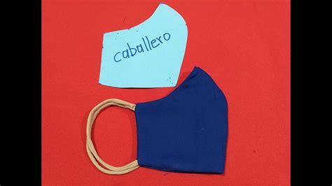 COMO DISEÑAR CORTAR Y COSER MASCARILLA CON FILTRO PARA CABALLERO PASO A