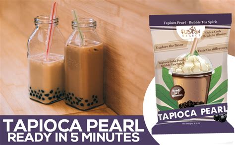 Fusion Select Tapioca Pearl Brown Sugar Flavor Quick Cook Tapioca Diy Boba For