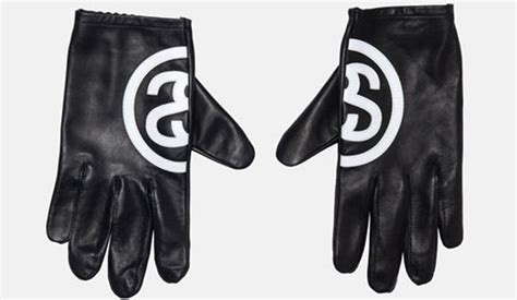 Găng Tay Stussy Ss Link Leather Gloves Black 138902 Jordan 1