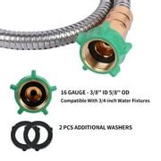 Buy Metal Short Garden Hose Ft Ft Flexible Stainless Steel