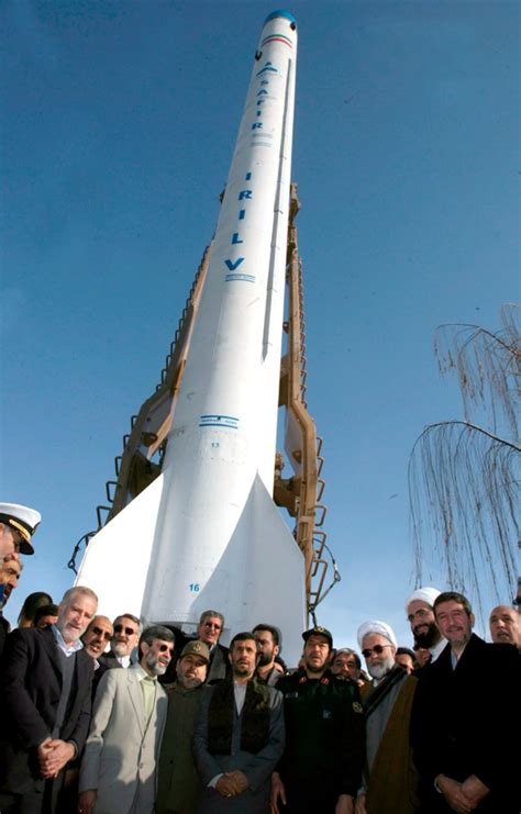 Iran Unveils Space Center Launches Rocket