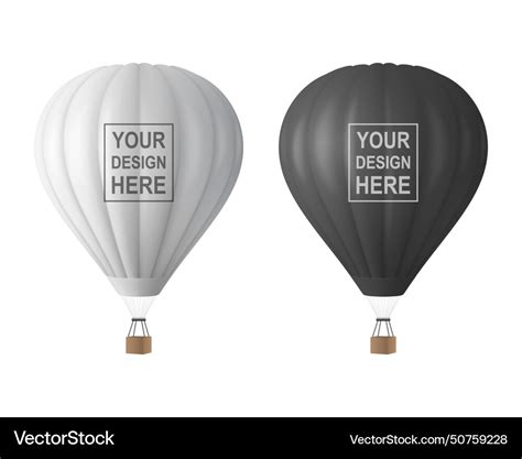 D Realistic White And Black Hot Air Royalty Free Vector