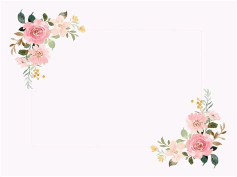 Premium Vector Water Color Rose Floral Invitation Card Background