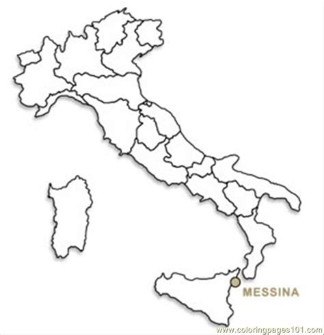 Italy Map Coloring Page Coloring Pages