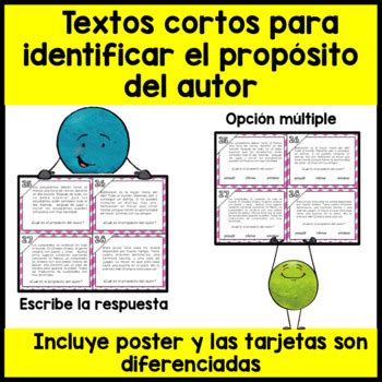 Author S Purpose In Spanish Prop Sito Del Autor Reading In Spanish